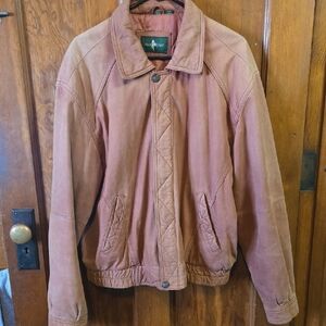 Vintage Hunt Club  Rusty Tan Colored Leather Jacket